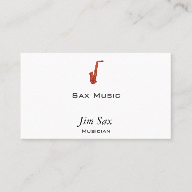 Carte De Visite Saxophone (Devant)