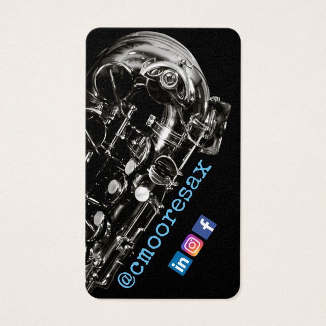 Carte de visite saxophone (Devant)