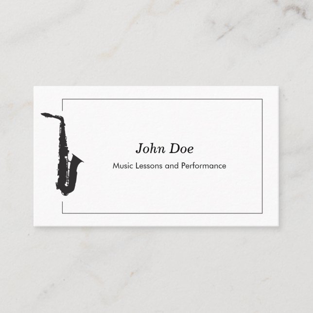 Carte de visite saxophone (Devant)