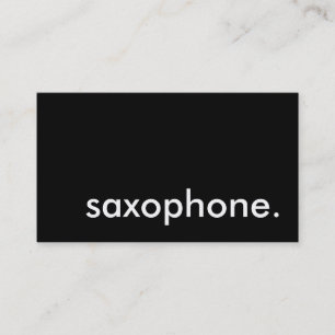 Carte De Visite saxophone.
