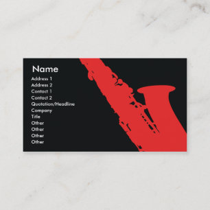 Carte De Visite Saxophone - affaires