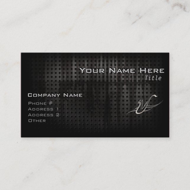 Carte De Visite Saxophone grunge (Devant)
