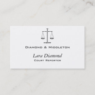 Carte De Visite Scales de justice
