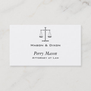 Carte De Visite Scales de justice