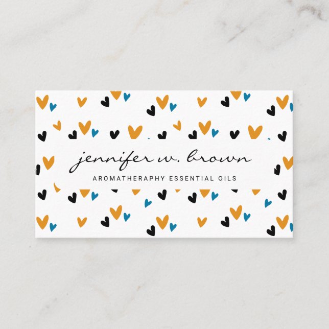 Carte De Visite Scattered Hearts Confetti (Devant)
