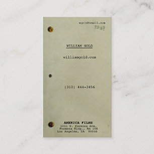 Carte De Visite Scénario Vintage