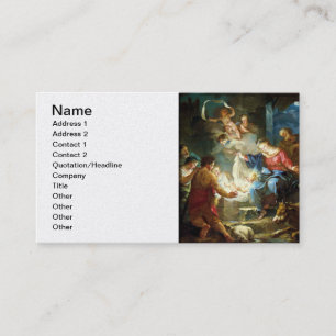 Carte De Visite Scène de la Nativité pour Noël - Pierre