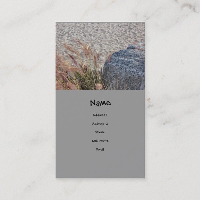 Carte De Visite Scène de plage (Devant)