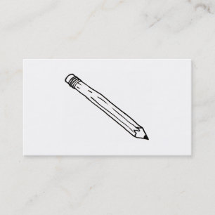 Carte De Visite Schéma unique amusement de dessin au crayon de