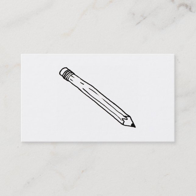 Carte De Visite Schéma unique amusement de dessin au crayon de (Devant)