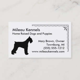 Carte De Visite Schnauzer Silhouette
