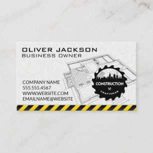 Carte De Visite Scie de construction   Skyline   Plan directeur