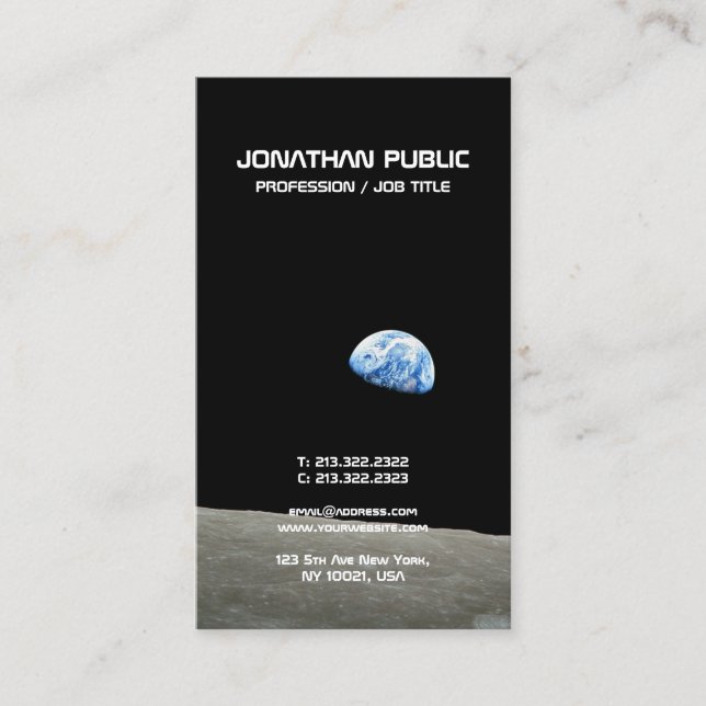 Carte De Visite Science de l'univers spatial physique Design éléga (Devant)