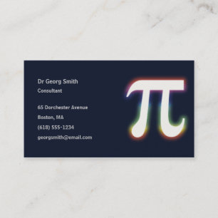 Carte De Visite Scientifique du symbole   de pi