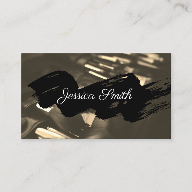Carte De Visite Scintille | Noir brossé | Brosses de maquillage (Devant)