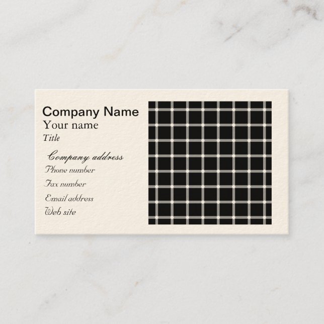 Carte De Visite Scintillement de l'illusion optique de grille (Devant)