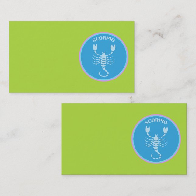Carte de visite Scorpio (Devant / Derrière)