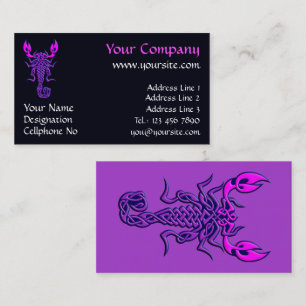 Carte De Visite Scorpion de noeud céleste pourpre