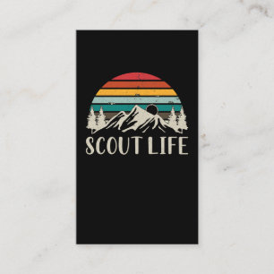 Carte De Visite Scout Nature Forest Mountain Camper Adventure
