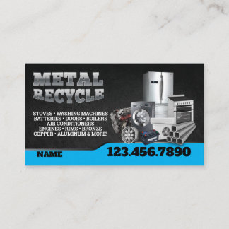 Carte De Visite Scrap Metal Recycle English-Spanish Business Card