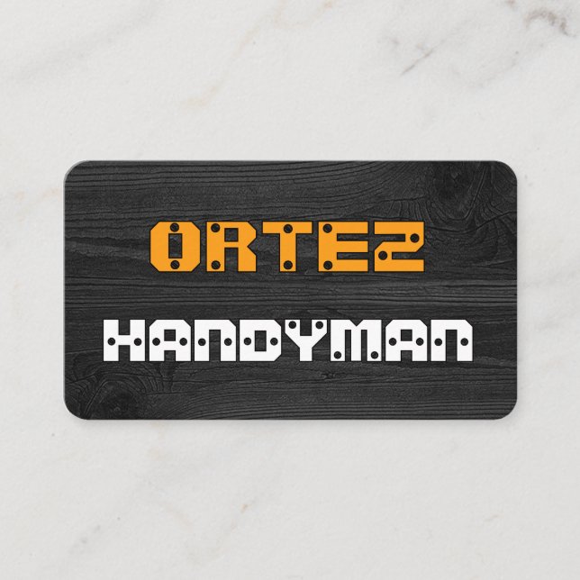 Carte De Visite Screwed In Panel Your Name (Devant)