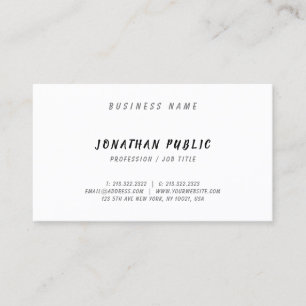 Carte De Visite Script à main élégant professionnel intelligent mo
