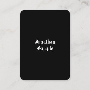 Carte De Visite Script calqué Vintage Retro Look noir blanc