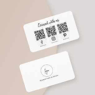 Carte De Visite Script connectez-vous avec nous Logo des médias so