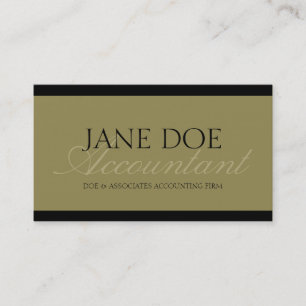 Carte De Visite Script d'antiquité de comptable
