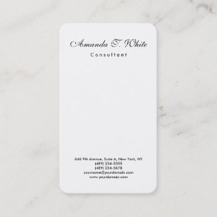 Carte De Visite Script de brosse verticale minimaliste simple