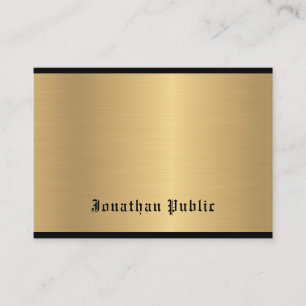 Carte De Visite Script de calligraphie classique Glam Gold Elegant