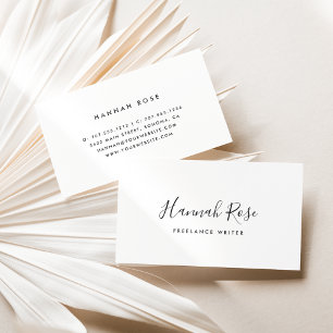 Carte De Visite Script de calligraphie de signature