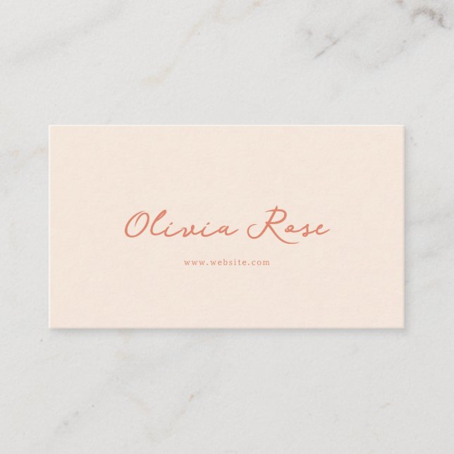 Carte De Visite Script de calligraphie féminine Boho féminin (Devant)
