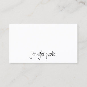 Carte De Visite Script de calligraphie moderne Élégant Modèle simp