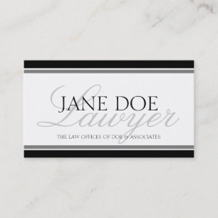 Carte De Visite Script de l'avocat du procureur - En-tête disponi