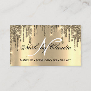 Carte De Visite Script de parties scintillant holographique classi