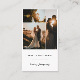 Carte De Visite Script de photographie de mariage moderne en colla