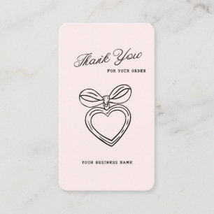 Carte De Visite Script de remerciement d'entreprise fantaisiste Lo