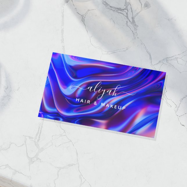 Carte De Visite Script de signature holographique avec code QR (Créateur téléchargé)