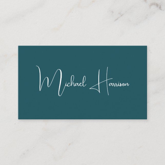 Carte De Visite Script de signature moderne QR Code Professionnel  (Devant)