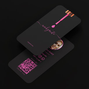 Carte De Visite Script de Tech Ongles Vernis à Ongles Rose Salon M