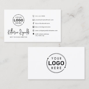 Carte De Visite Script d'icônes de logo minimaliste moderne