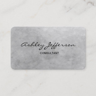 Carte De Visite Script élégant professionnel Gris tendance