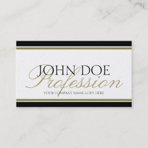 Carte De Visite Script Gold de YourJobTitle