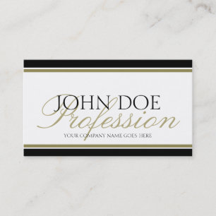 Carte De Visite Script Gold de YourProfession