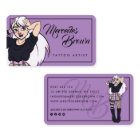 Script gothique Cartoon Girl Purple Tattoo Artiste