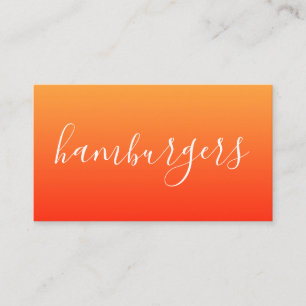 Carte De Visite script hamburgers
