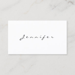 Carte De Visite Script main minimaliste Modèle élégant moderne