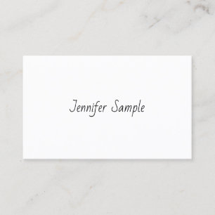 Carte De Visite Script main moderne Modèle professionnel simple