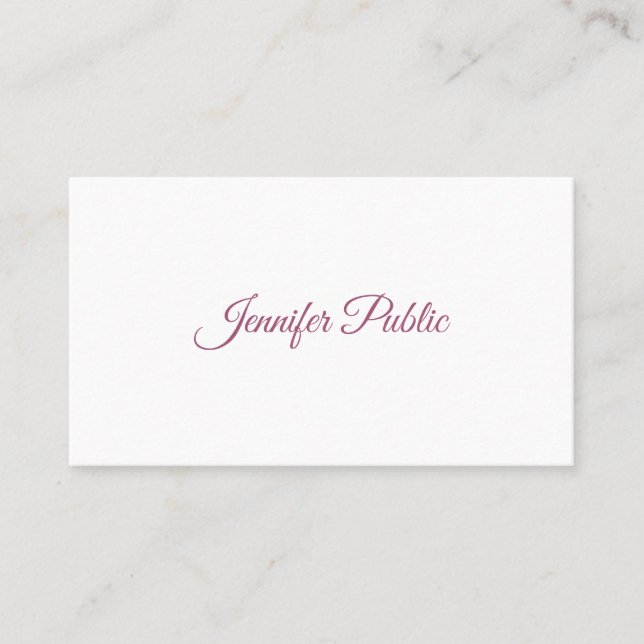 Carte De Visite Script manuscrit créatif Moderne Simple Chic (Devant)